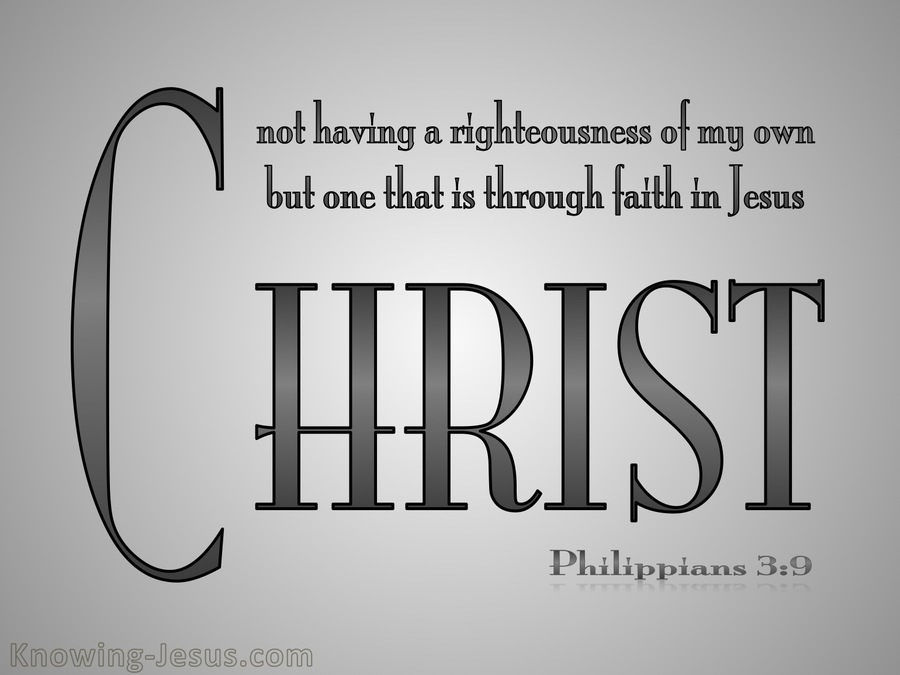 Philippians 3:9 Righteousness Of Christ (white)